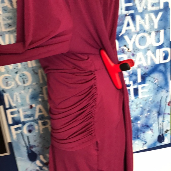 Sexy wrap front flap tummy hiding plus size dress - Picture 5 of 8